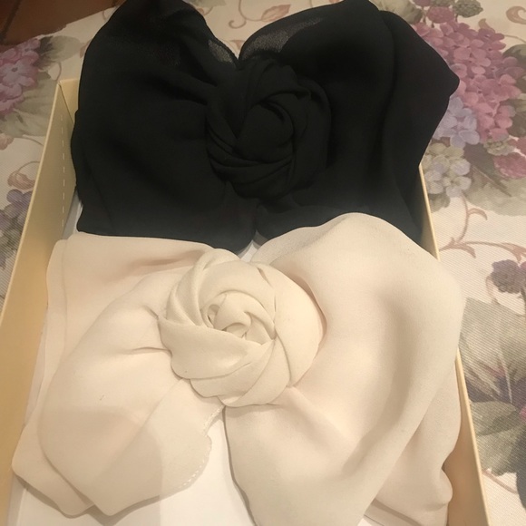 Neiman Marcus Accessories - ———————SOLD——_—————TWO SILK CHIFFON CLIP BOWS NWT